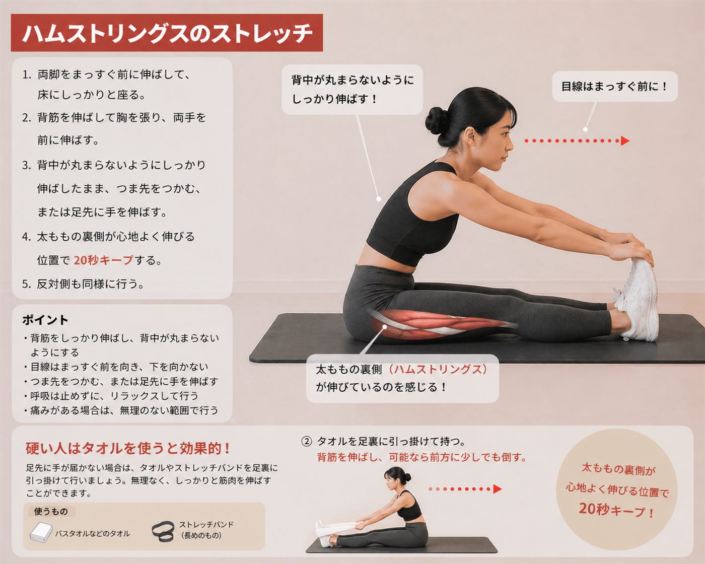 ハムストリングストレッチ