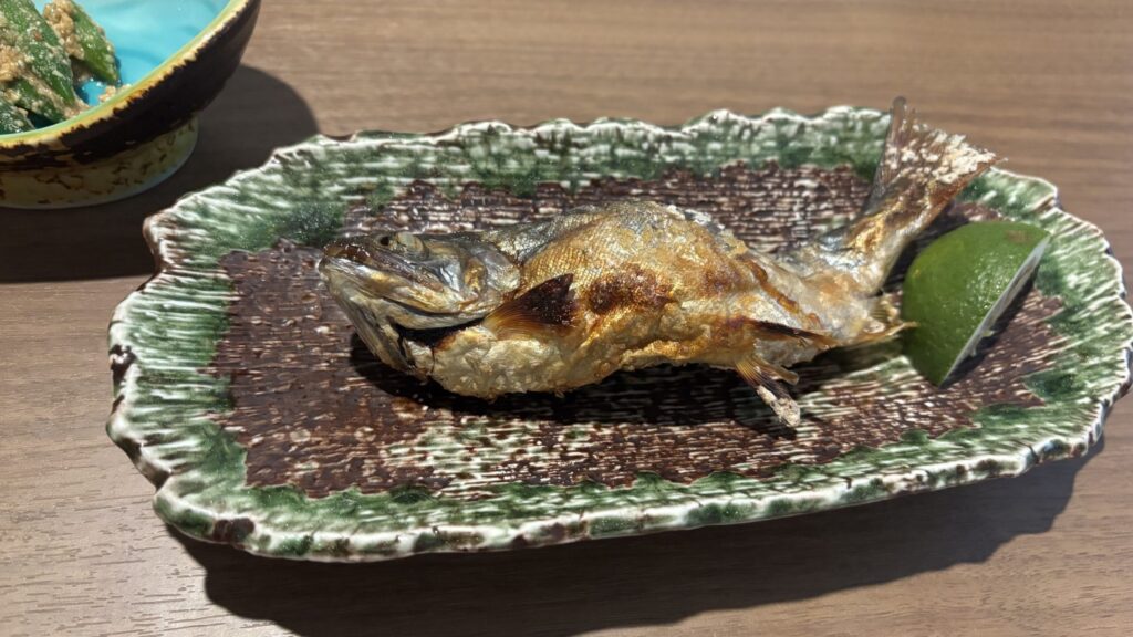 夕食の焼き魚