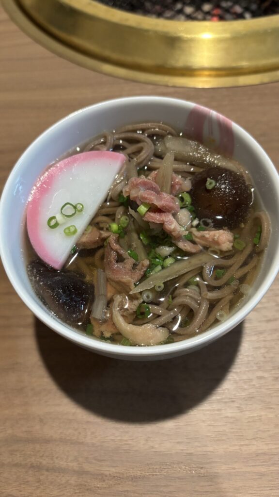 締めの温かいそば